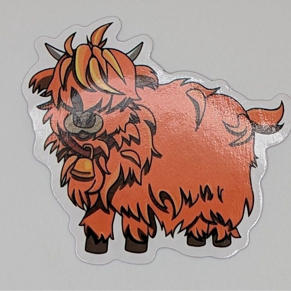 Highland Cow Sticker Western Farmhouse Decor Highland‎ Cattle
